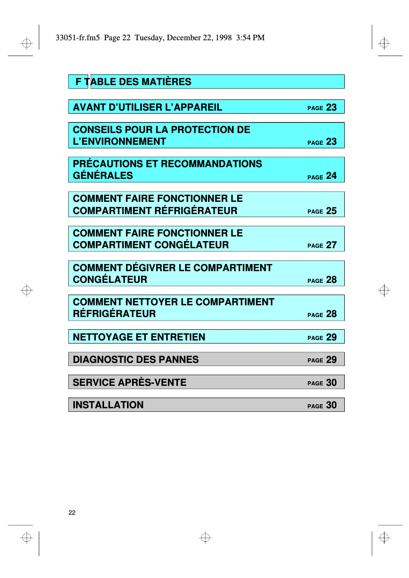Page 1 of the manual User Manual Whirlpool ART 470 R