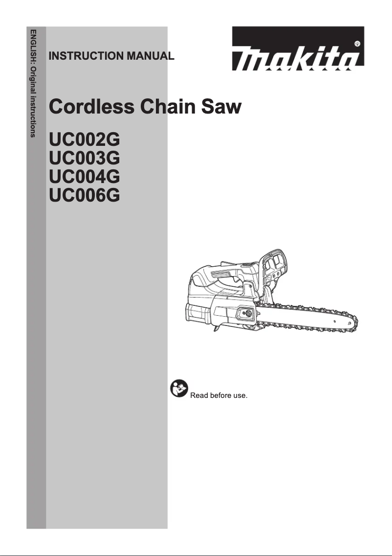 First page image of the manual for UC002GD