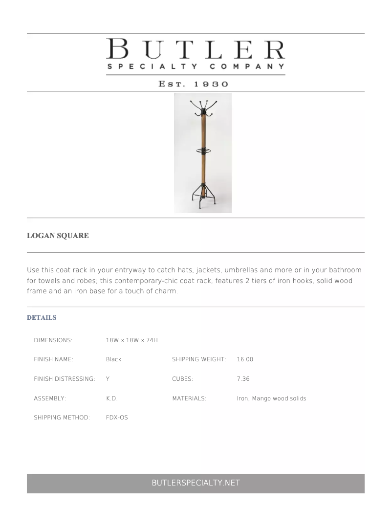 First page image of the manual for Logan Square 2059295