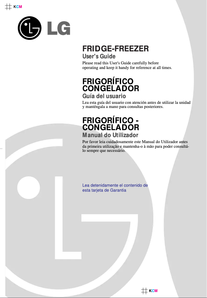 First page image of the manual for GR3790BWA