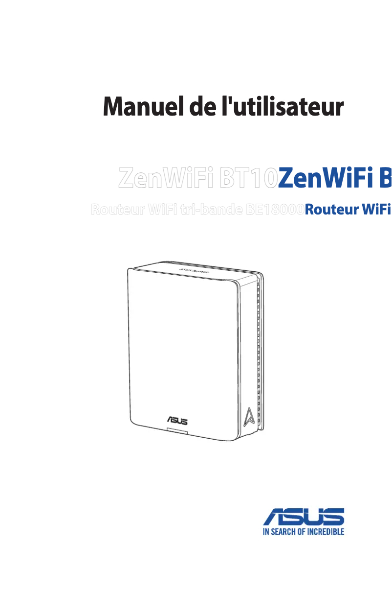 Page 1 of the manual User Manual Asus ZenWiFi BT10