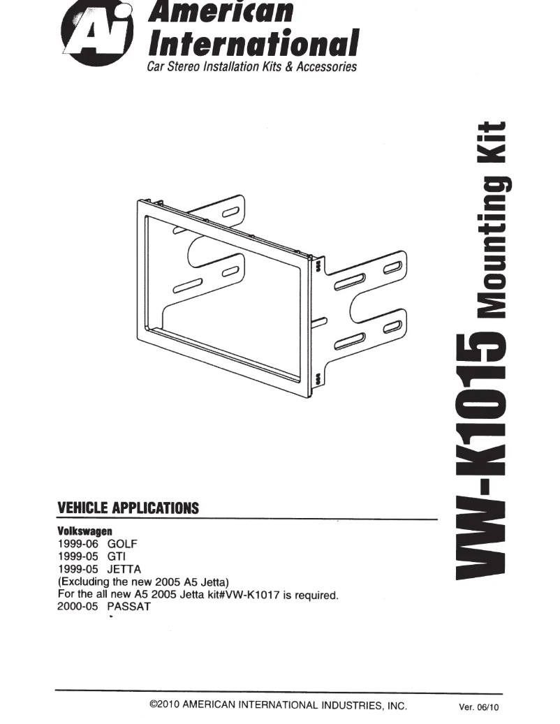 Page 1 of the manual User Manual American International VWK1015