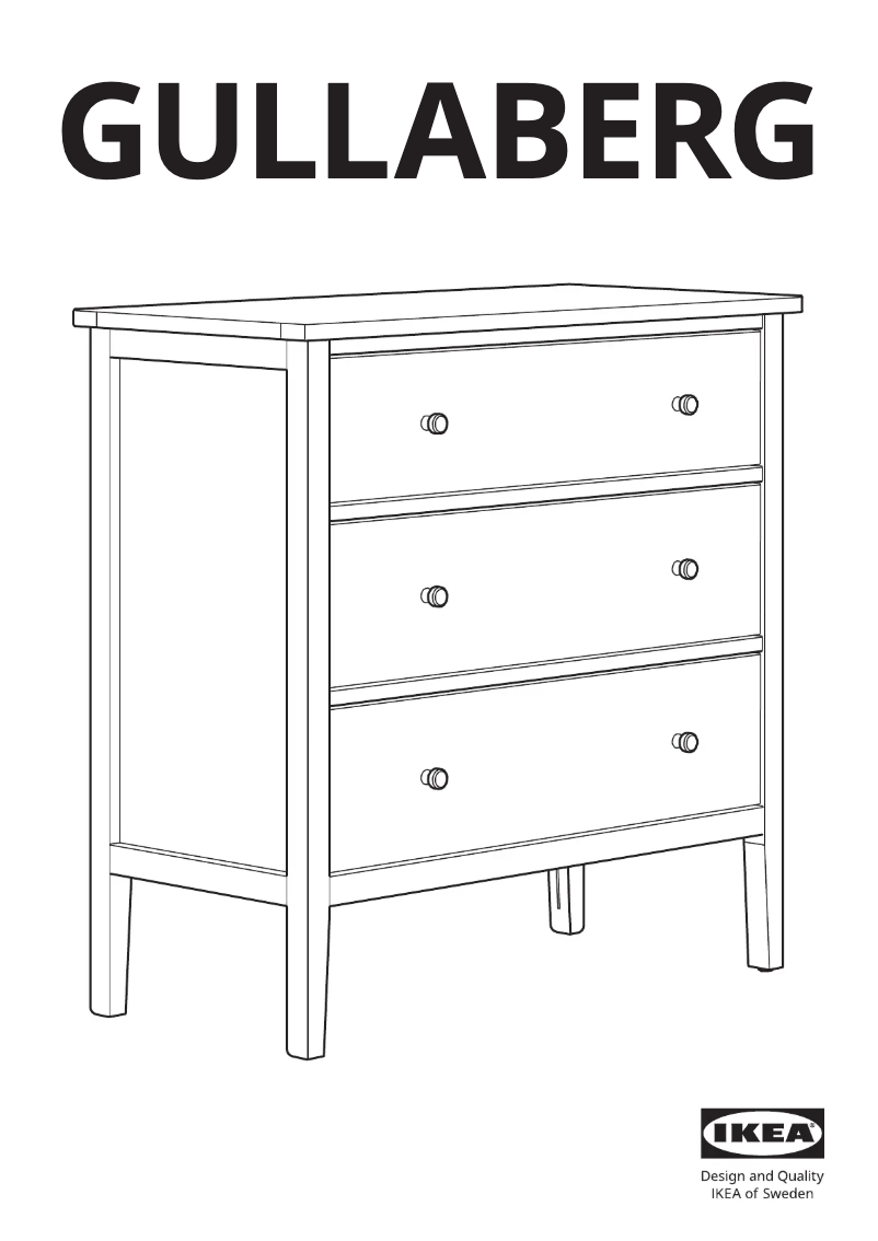 Page 1 of the manual User Manual Ikea GULLABERG 305.617.68