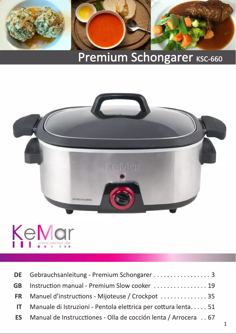 First page image of the manual for KSC-660