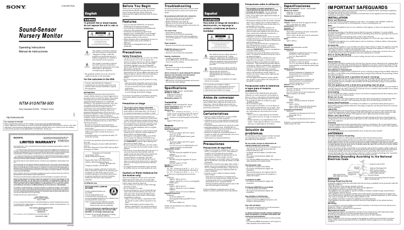 First page image of the manual for NTM-900