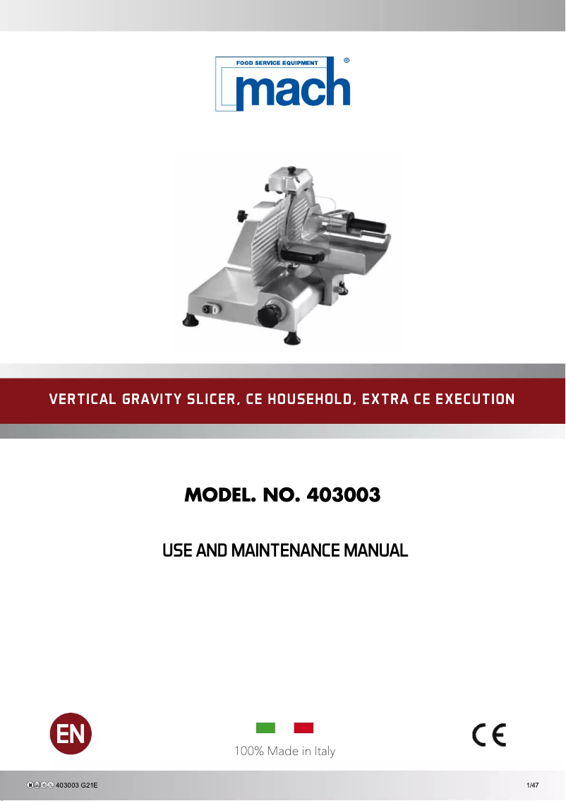 First page image of the manual for 403003