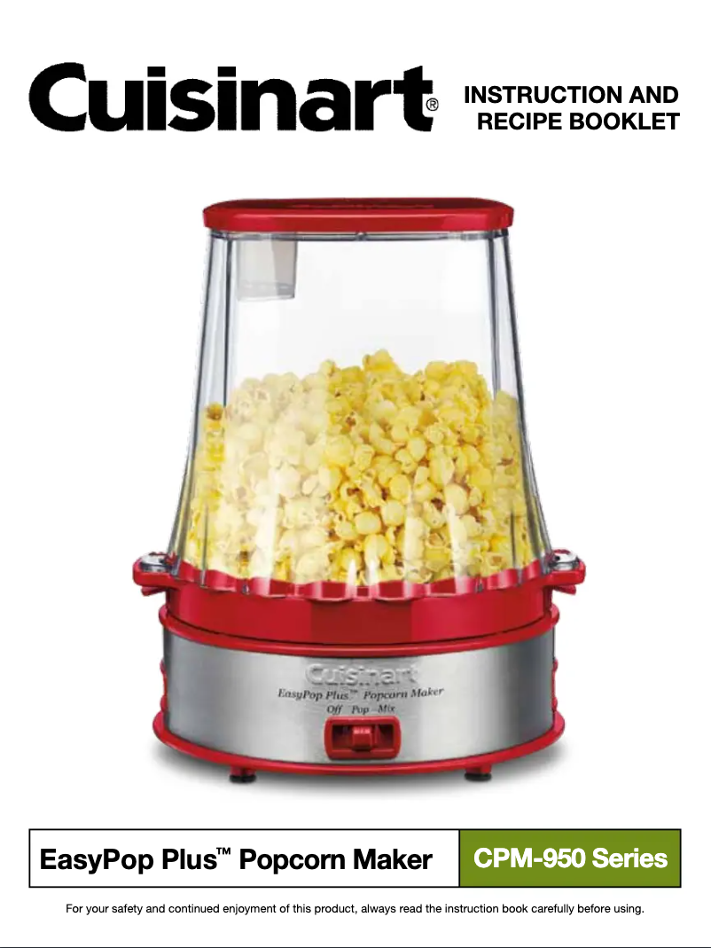 First page image of the manual for EasyPop Plus CPM-950