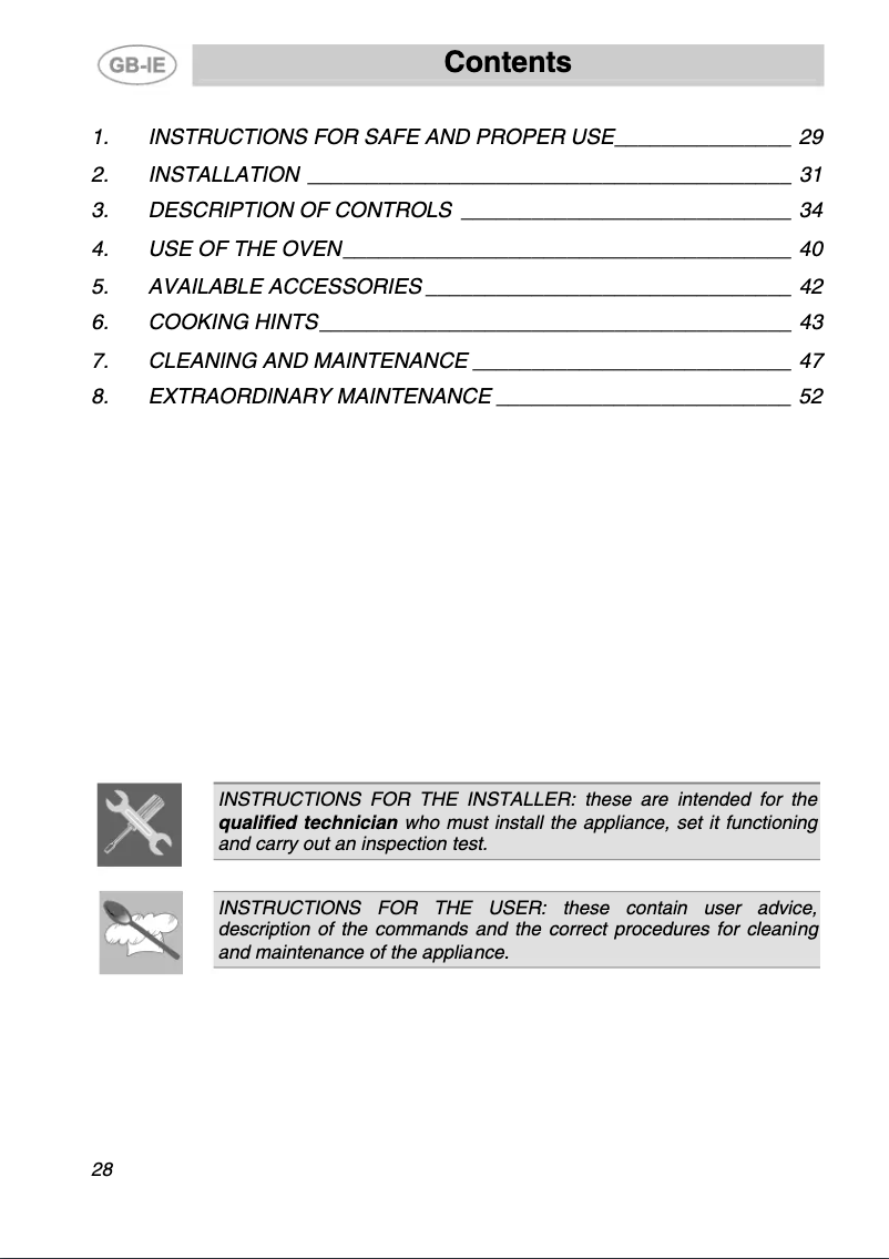 Page 1 of the manual User Manual Smeg SC 399 X
