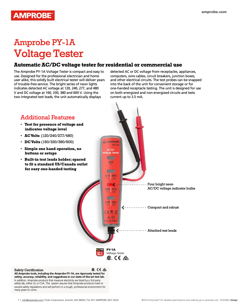 First page image of the manual for PY-1A