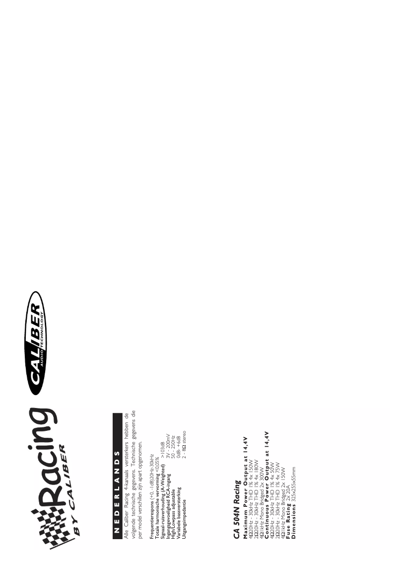 First page image of the manual for CA 504