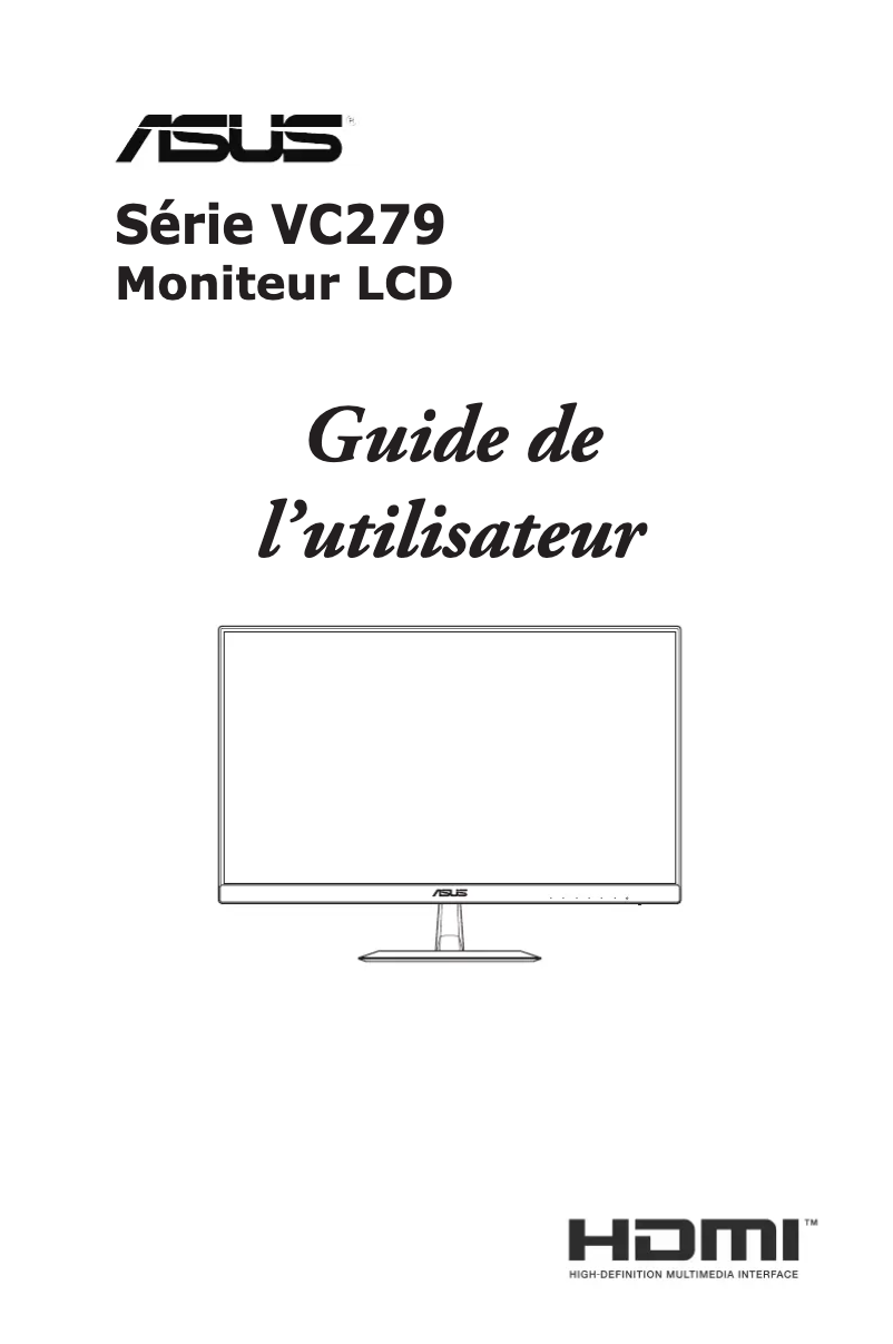 Page 1 of the manual User Manual Asus VC279HE
