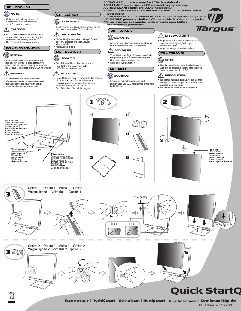 Image de la première page du manuel de l'appareil ASF23W9EU