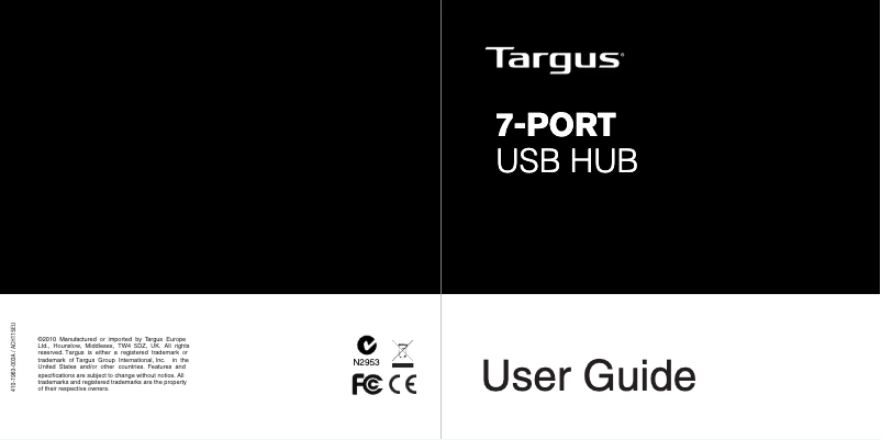Page 1 of the manual User Manual Targus ACH115EU