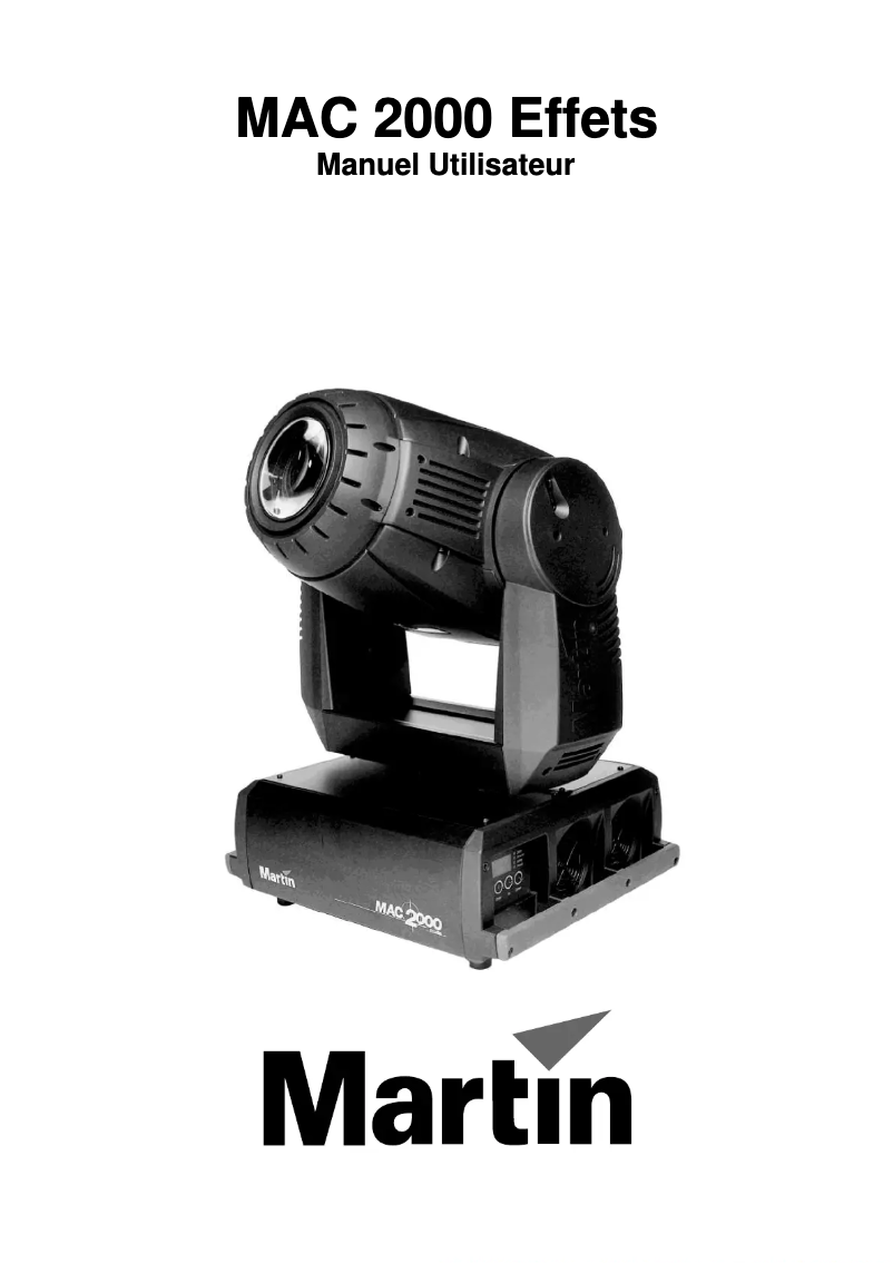 First page image of the manual for MAC 2000 Profile