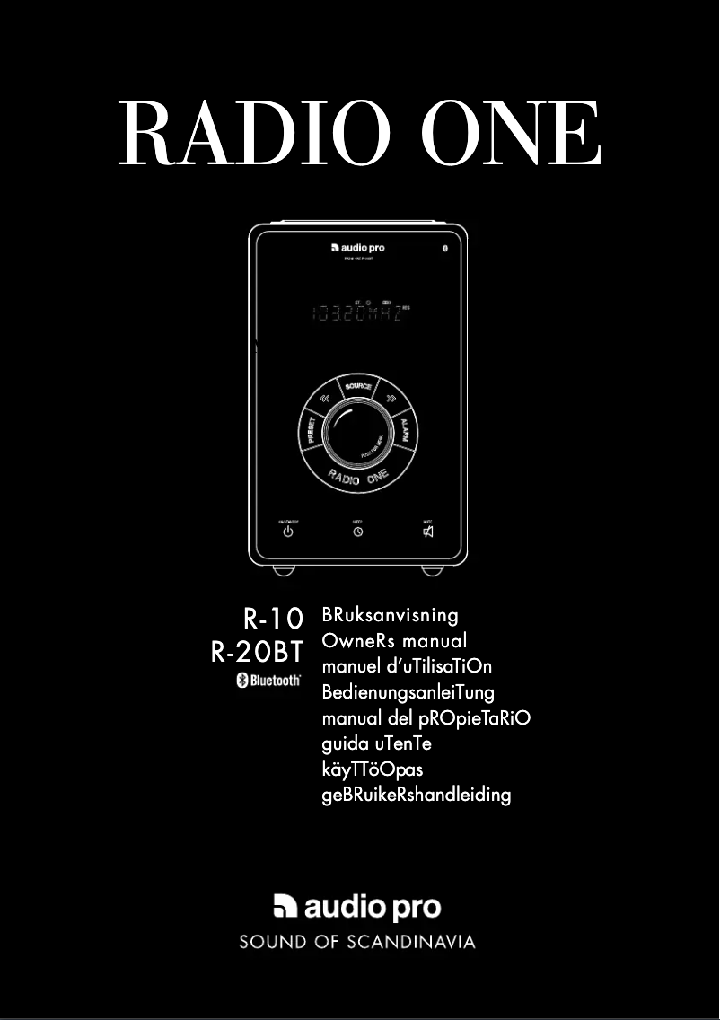 First page image of the manual for Radio One
