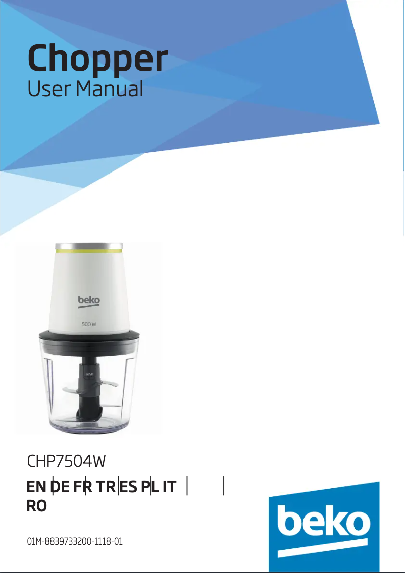 Page 1 of the manual User Manual Beko CHP7504