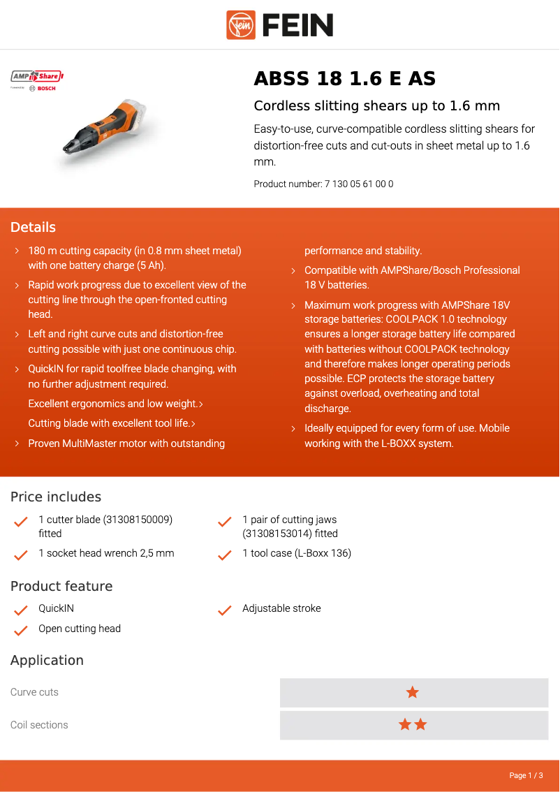 First page image of the manual for ABSS 18 1.6 E AS