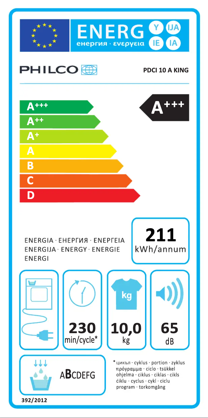 First page image of the manual for PDCI 10 A King