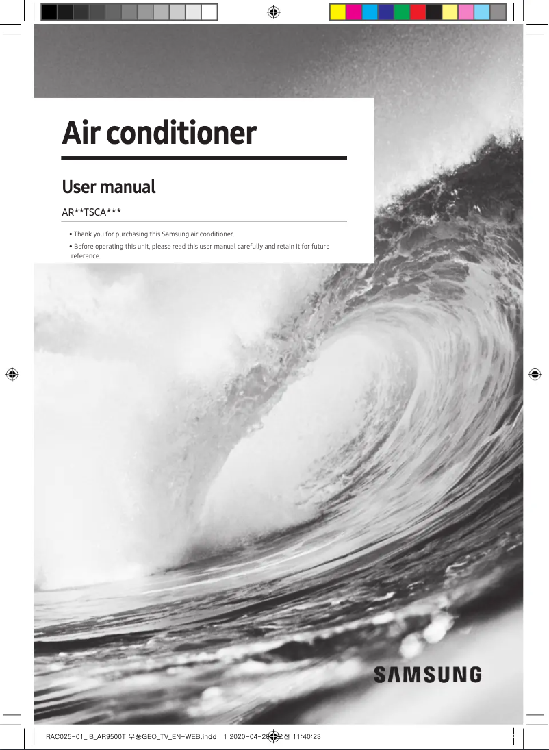 Page 1 of the manual User Manual Samsung AR24TSCAEWKXTV