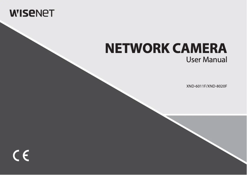 Page 1 of the manual User Manual Hanwha XND-8020F