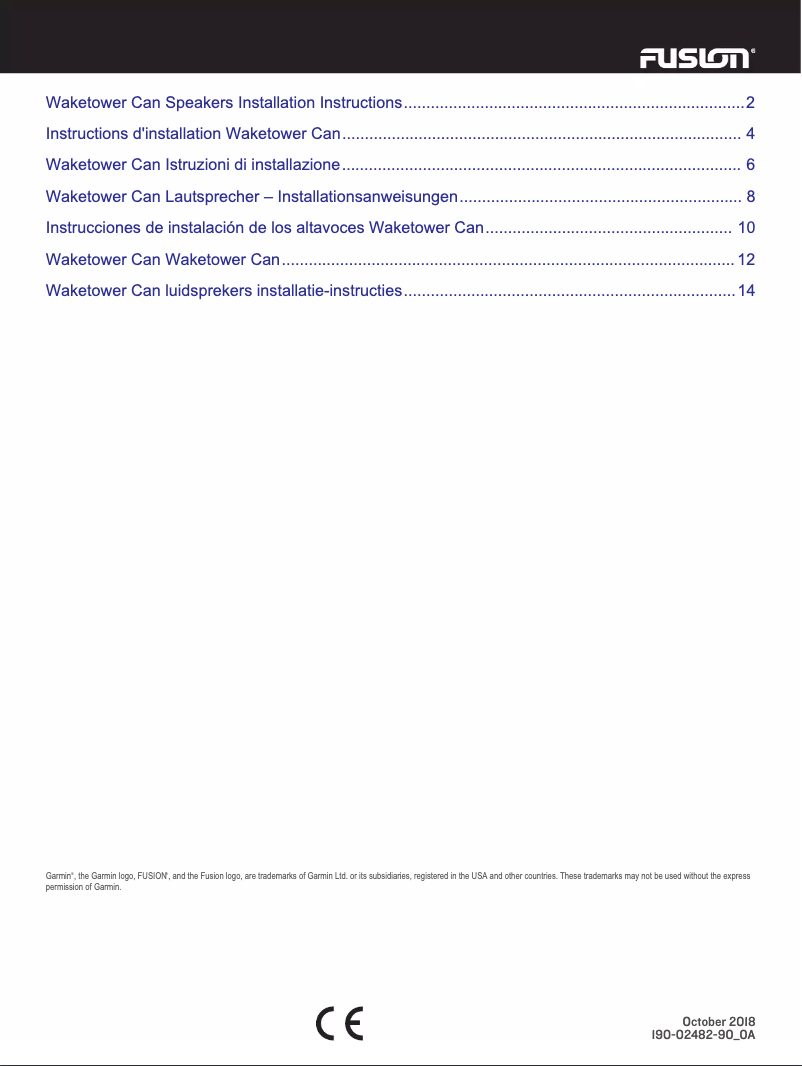 Page 1 de la notice Manuel utilisateur Fusion SG-FT88SPWC