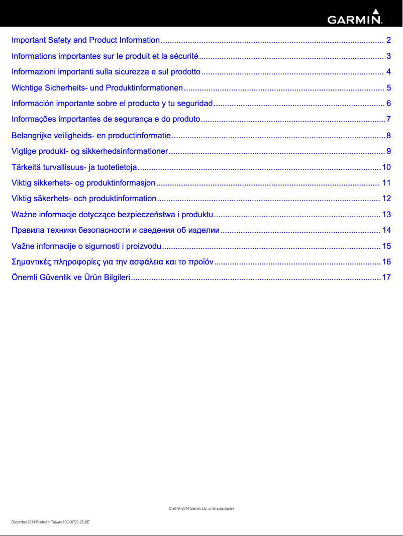 Page 1 of the manual Instruction Manual Garmin Striker 4