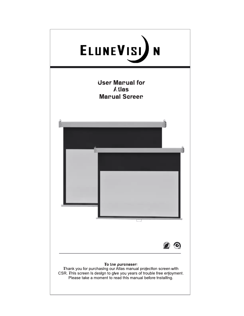 Page 1 de la notice Manuel utilisateur EluneVision Atlas