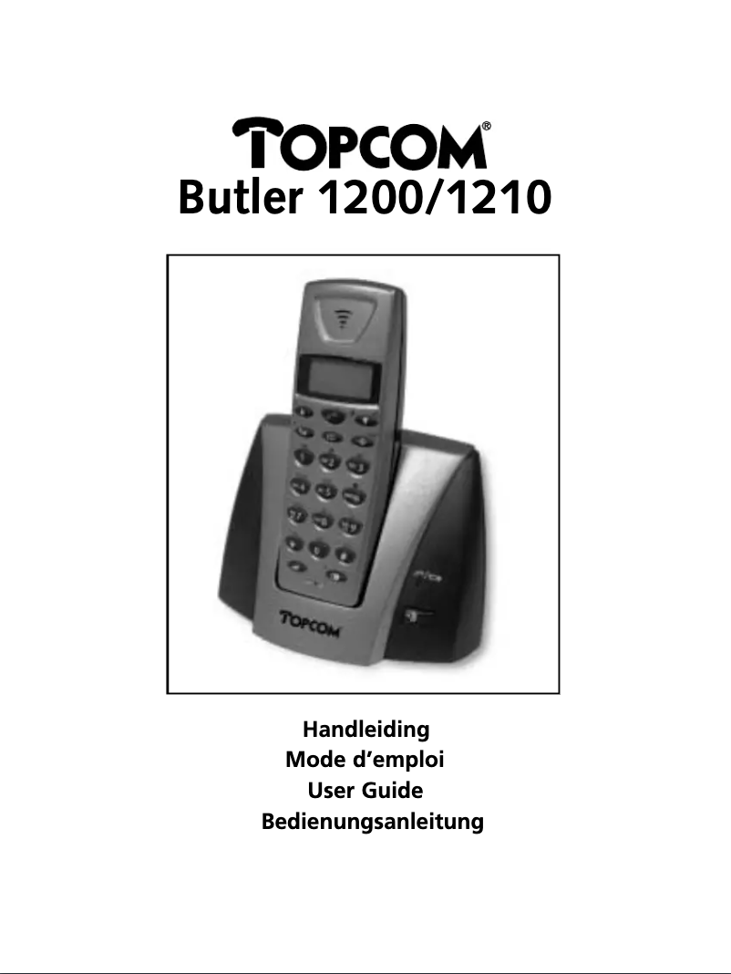 Page 1 of the manual User Manual Topcom Butler 1210