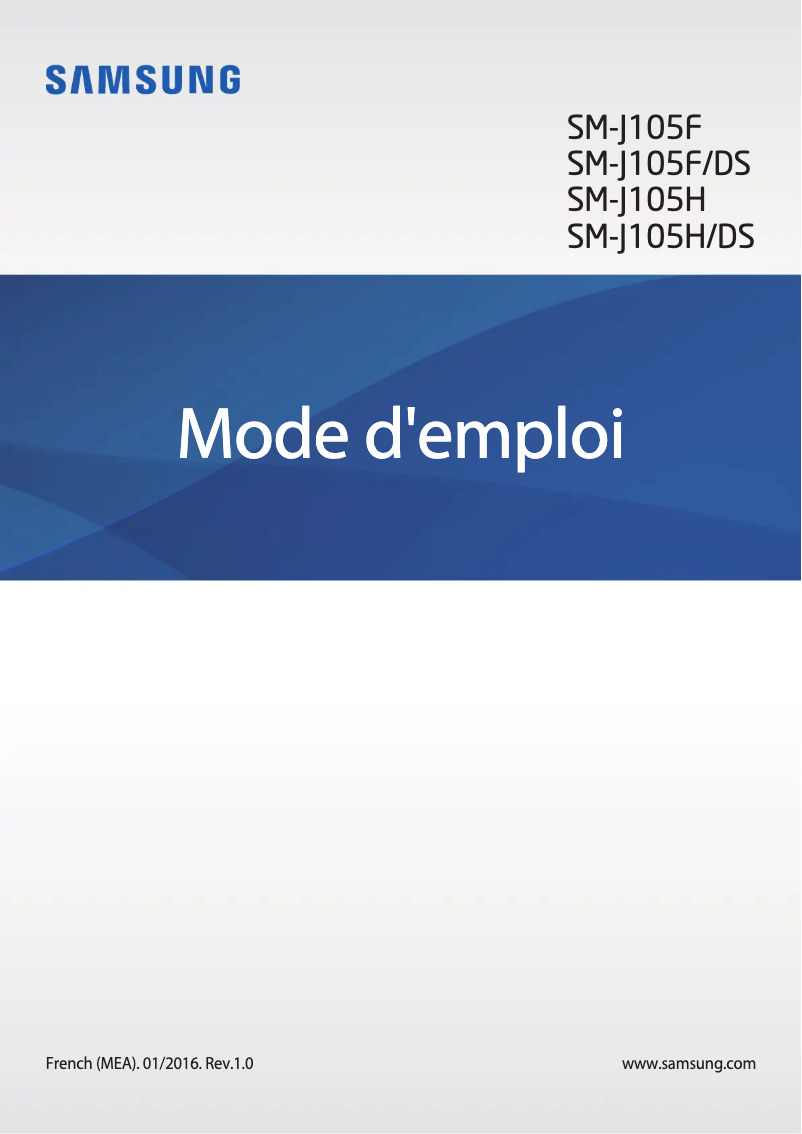 Page 1 of the manual User Manual Samsung Galaxy J1 mini
