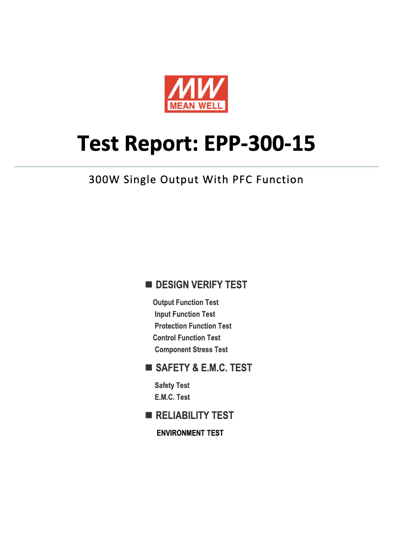 Image de la première page du manuel de l'appareil EPP-300-15