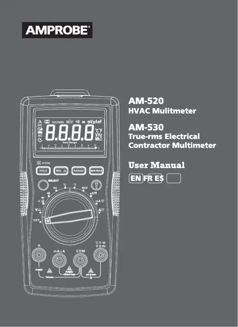 Page 1 of the manual User Manual Amprobe AM-520