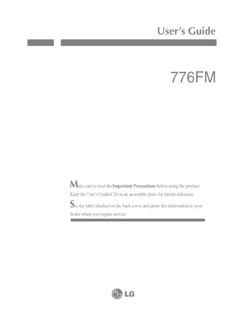 Page 1 of the manual User Manual LG 776FM