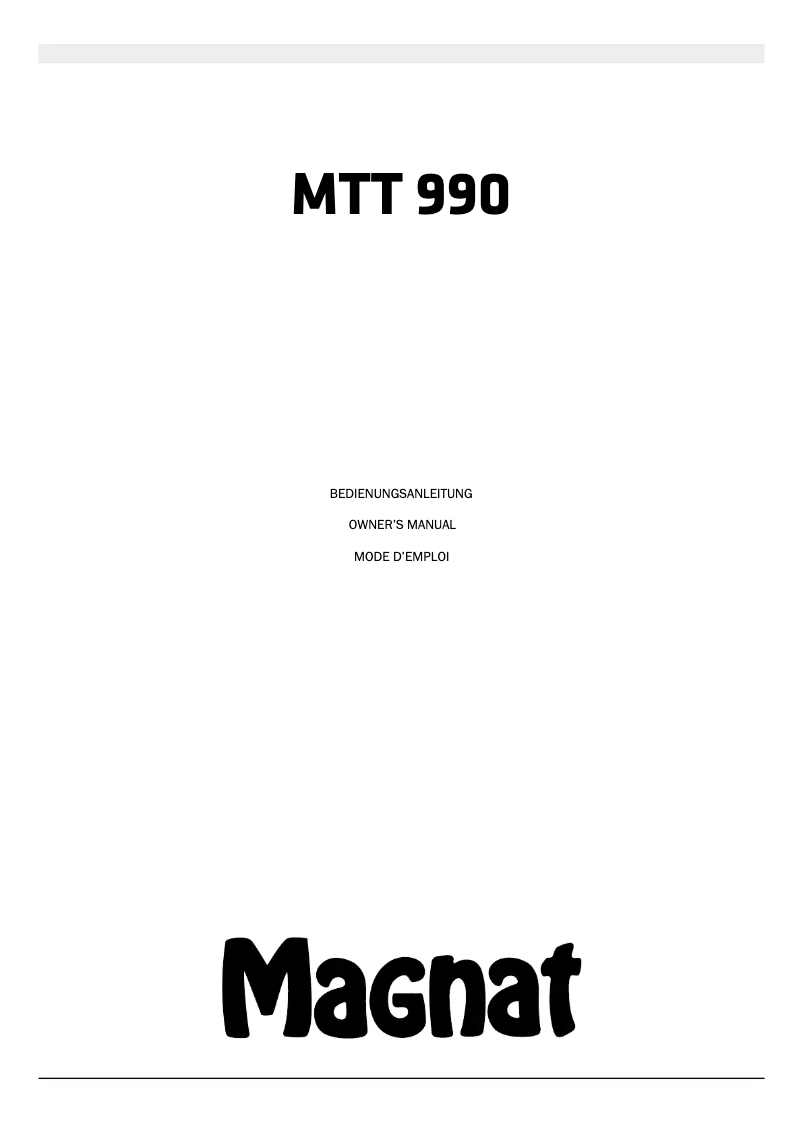 Image de la première page du manuel de l'appareil MTT 990