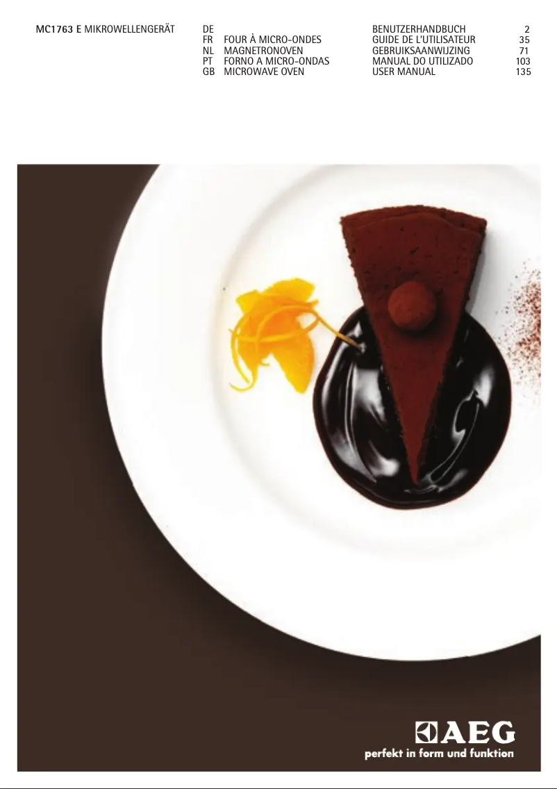 Page 1 of the manual User Manual AEG MC 1763 E-D