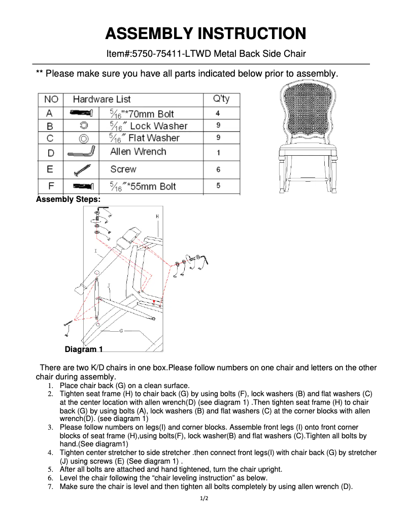 Page 1 of the manual User Manual Hooker 5750-75411-LTWD