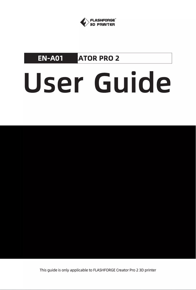 Image de la première page du manuel de l'appareil Creator Pro 2