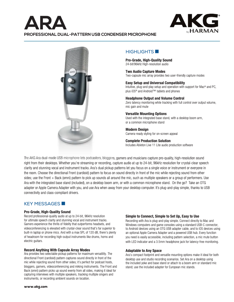 First page image of the manual for Ara