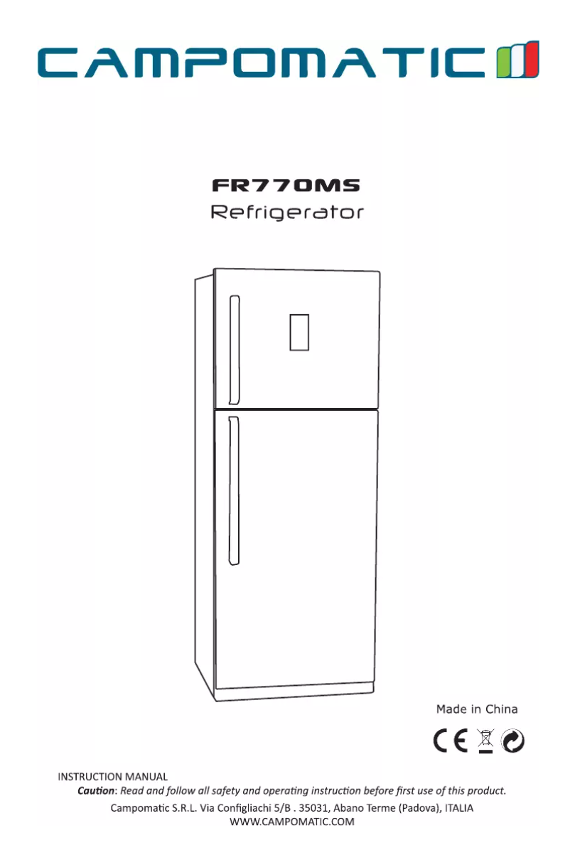 Page 1 of the manual User Manual Campomatic FR770MS