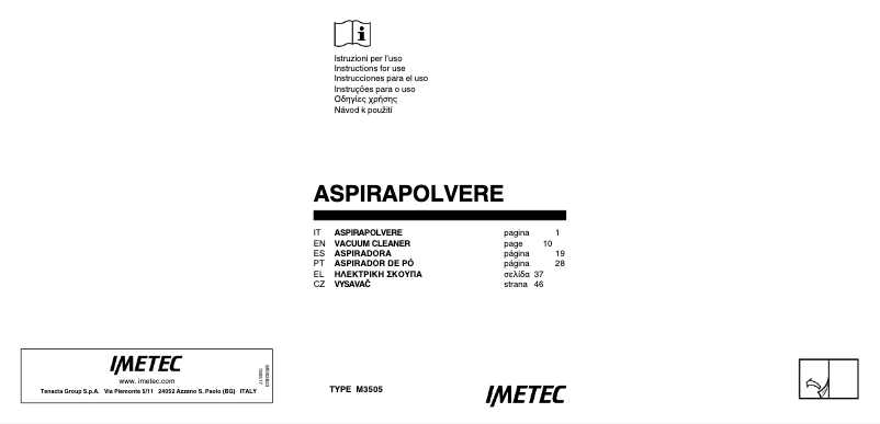 First page image of the manual for Ecoextreme Pro++ C2-100