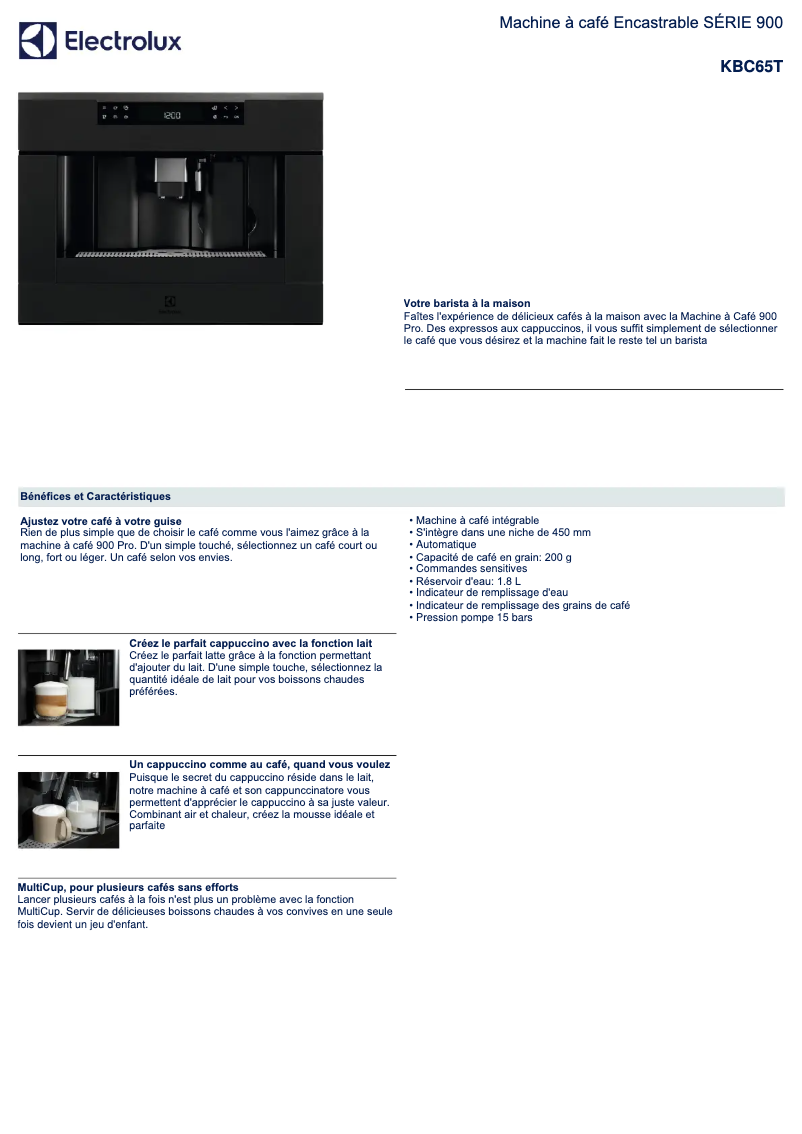 First page image of the manual for KBC65T