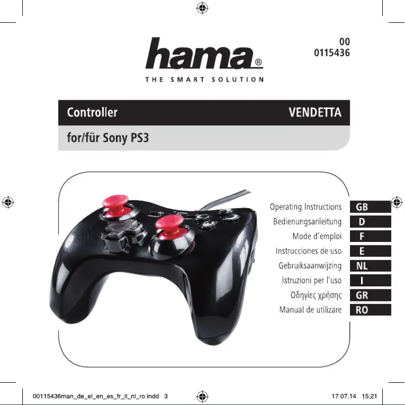 Page 1 of the manual User Manual Hama Vendetta