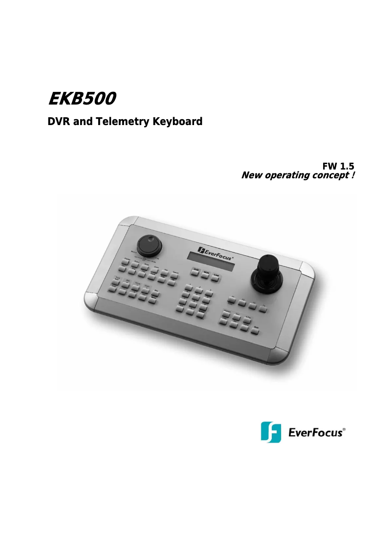 First page image of the manual for EKB500