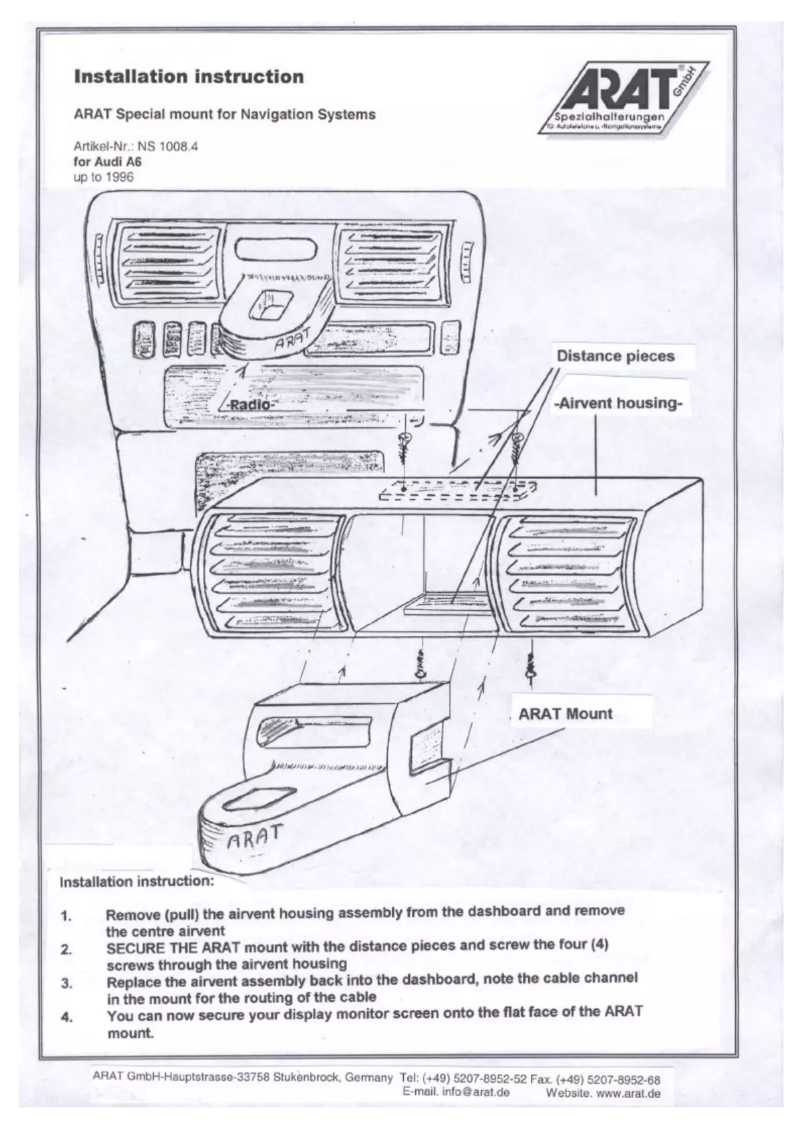 First page image of the manual for NS1008.4