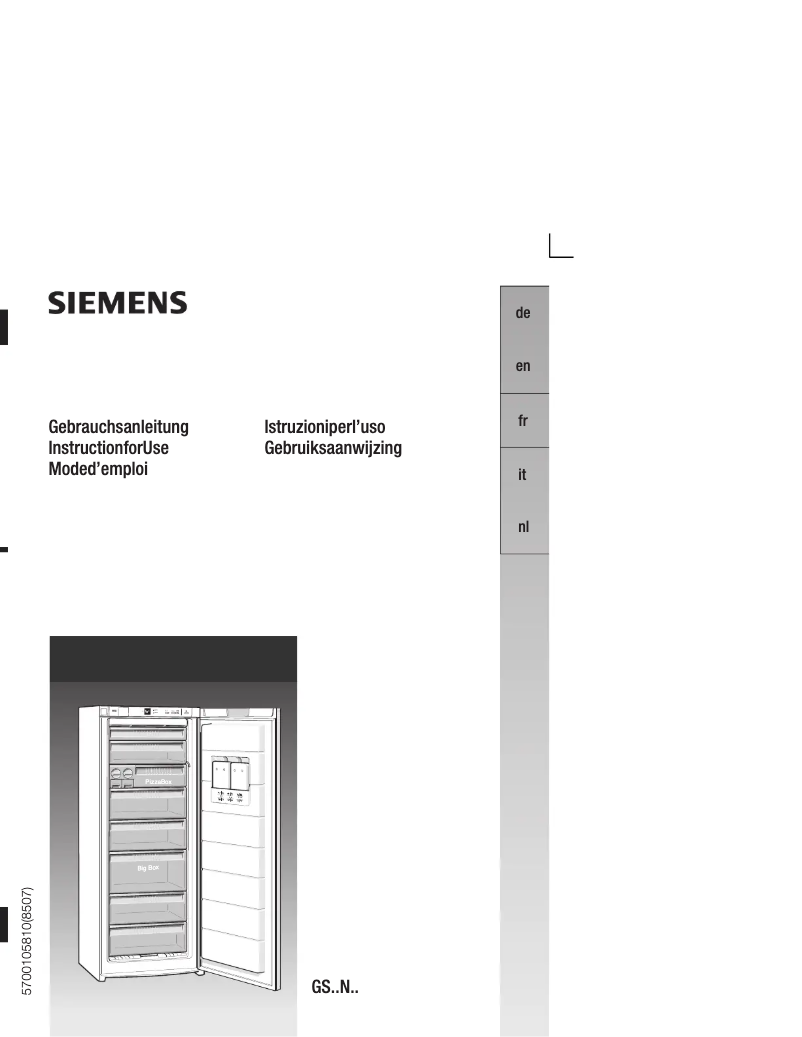 First page image of the manual for GS40NA30