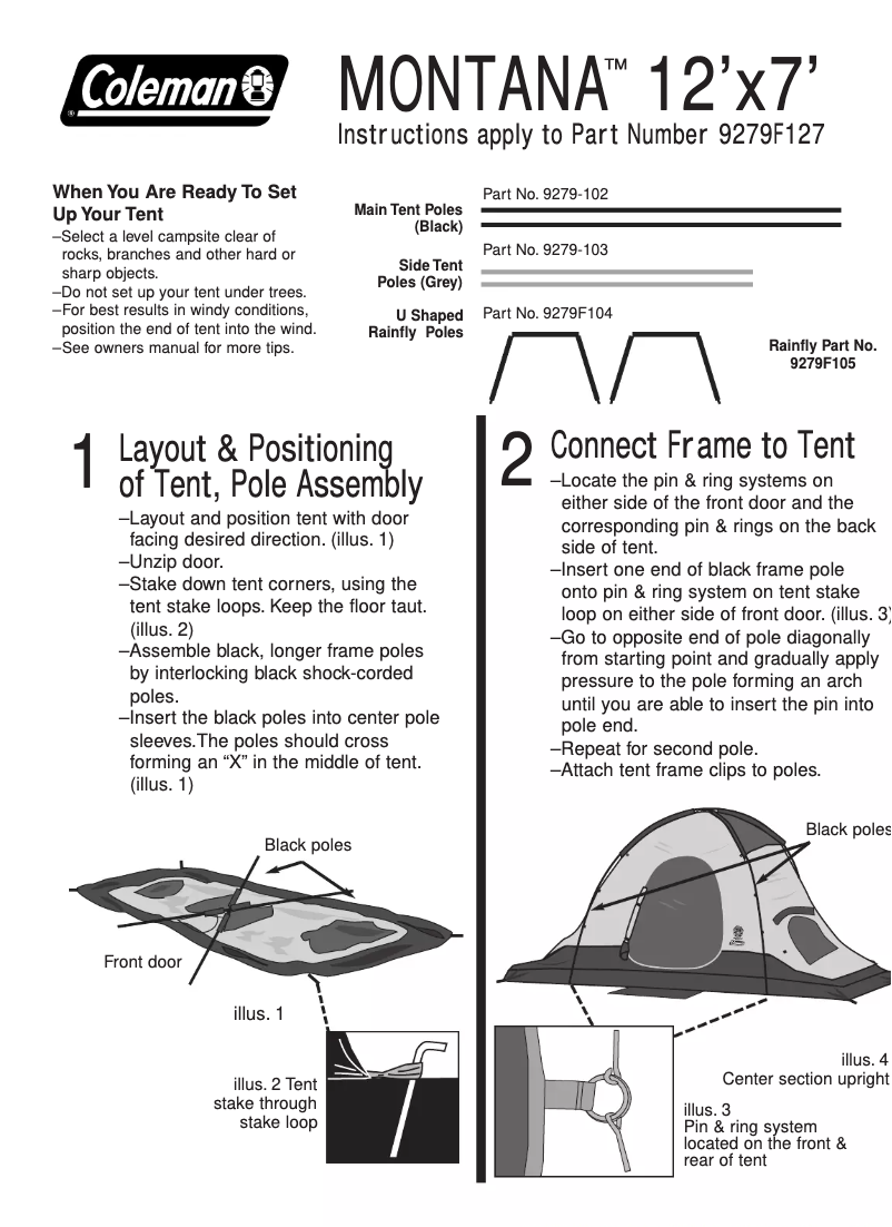 First page image of the manual for Montana