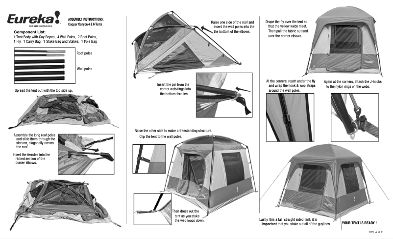 Page 1 of the manual User Manual Eureka Copper Canyon 4