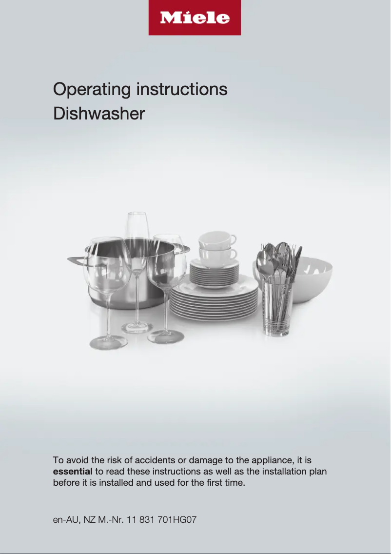 First page image of the manual for G 7104 SC Front