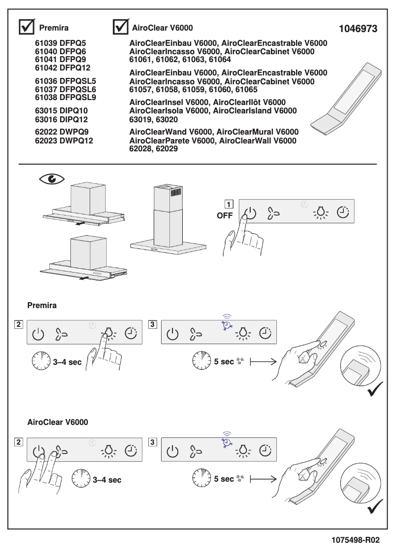 First page image of the manual for AiroClearCabinet V4000