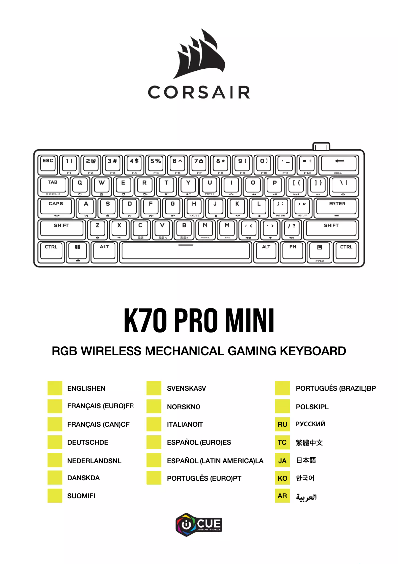 First page image of the manual for K70 Pro Mini