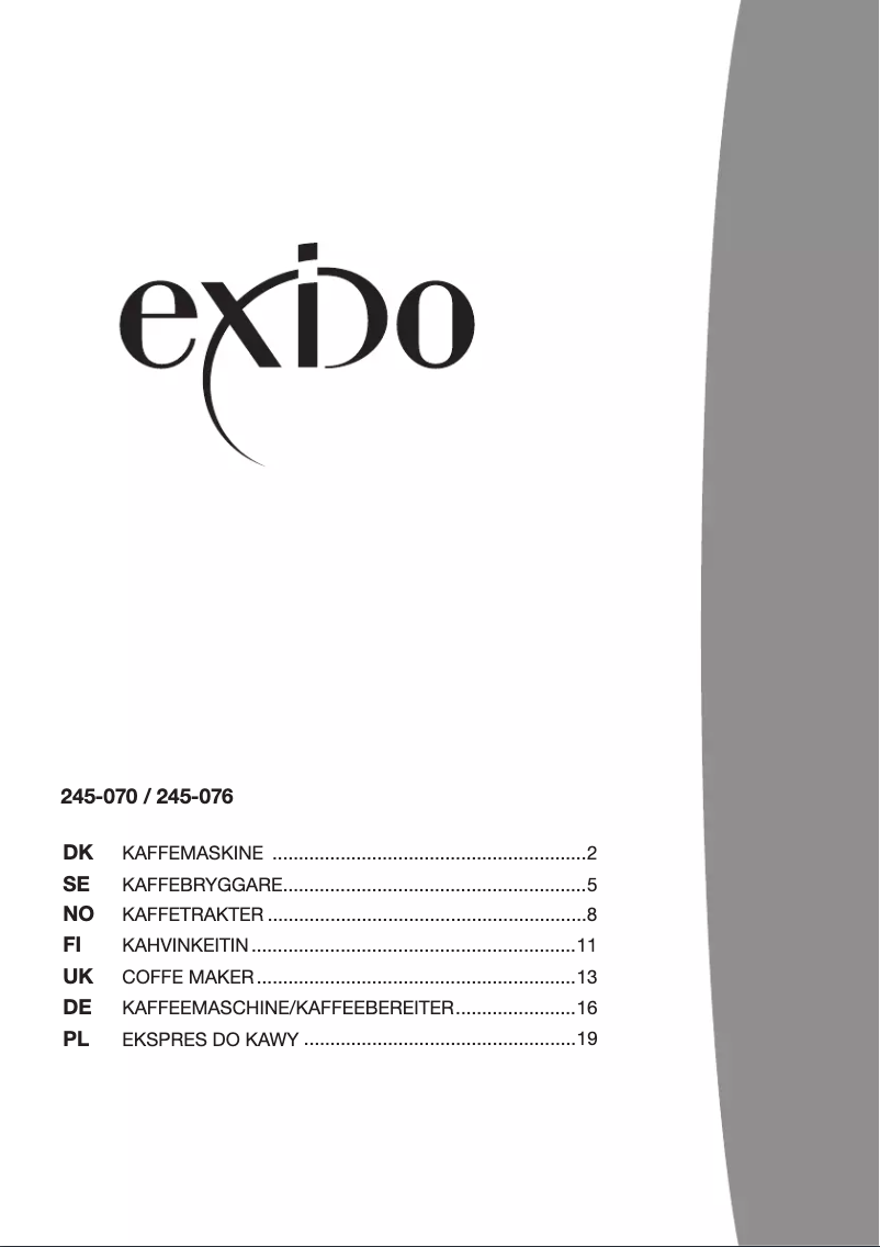 First page image of the manual for 245-076